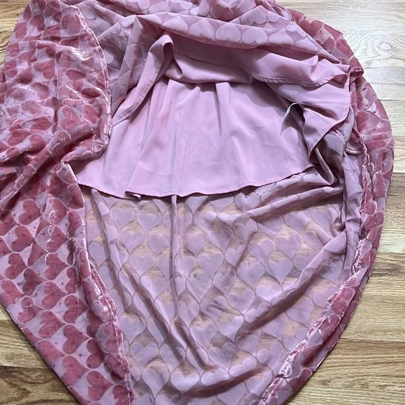 For Love Lemons Nikki Heart Burnout Cute Romantic Midi Dress size S - Picture 13 of 16